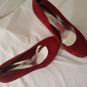Jessica Simpson Maroon Heels
